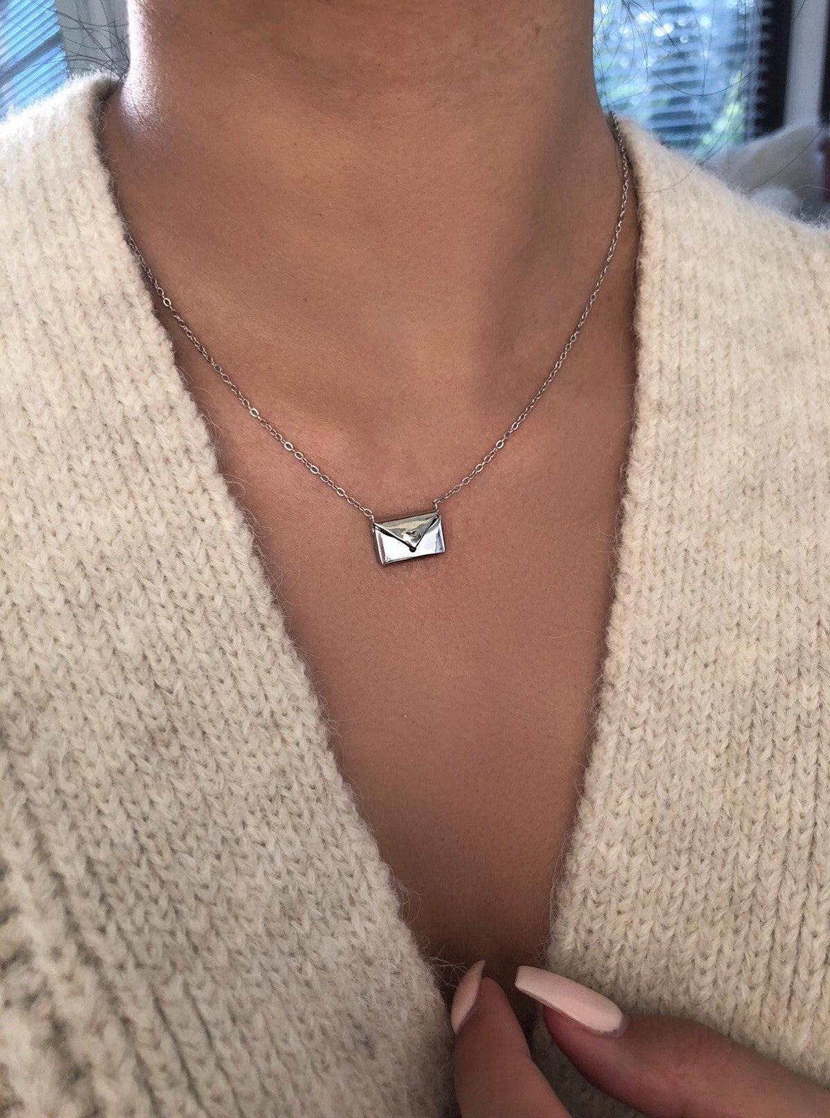 Envelope Pendant Necklace