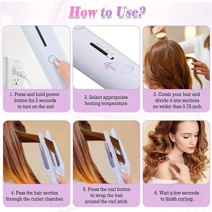 Automatic Rotating Ceramic Hair Curler 32mm Curling Iron